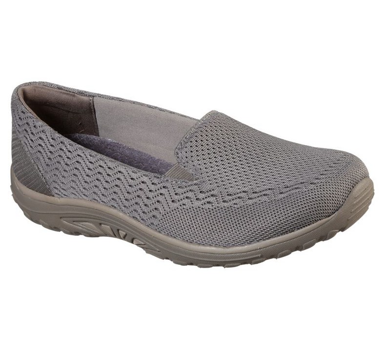 Skechers Dam Mörk Grå Platta Skor - Relaxed Fit: Reggae Fest - Pillows - Sverige (GBPRZ-7948)